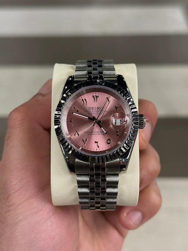 Seiko Datejust Pink Arabic Dial