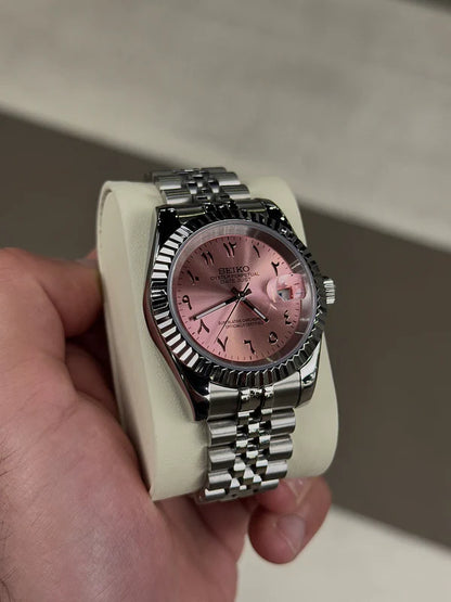 Seiko Datejust Pink Arabic Dial