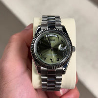 Seiko Day-Date Olive Arabic Dial