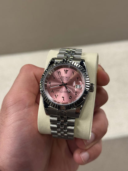 Seiko Datejust Pink Arabic Dial