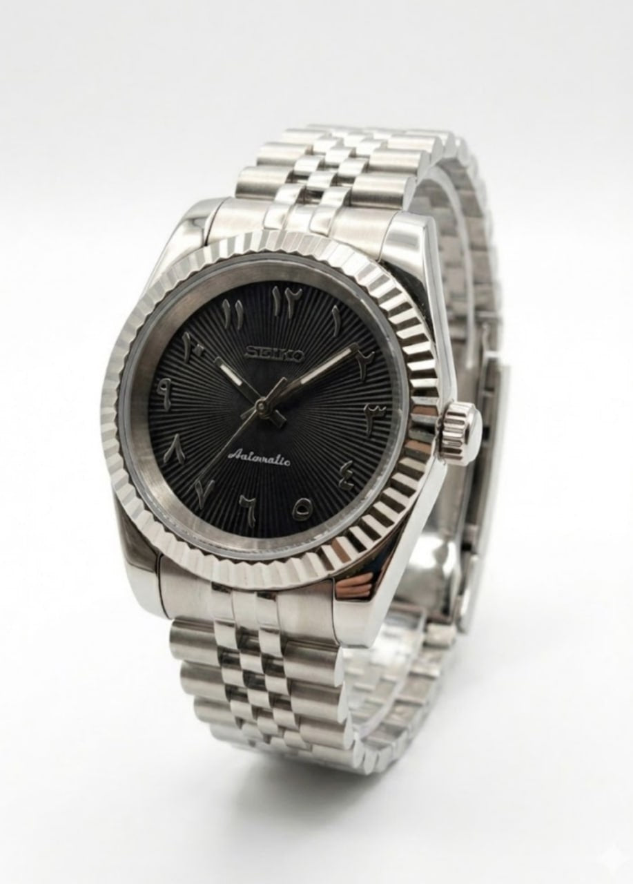 Seiko Datejust Black Textured Arabic Dial