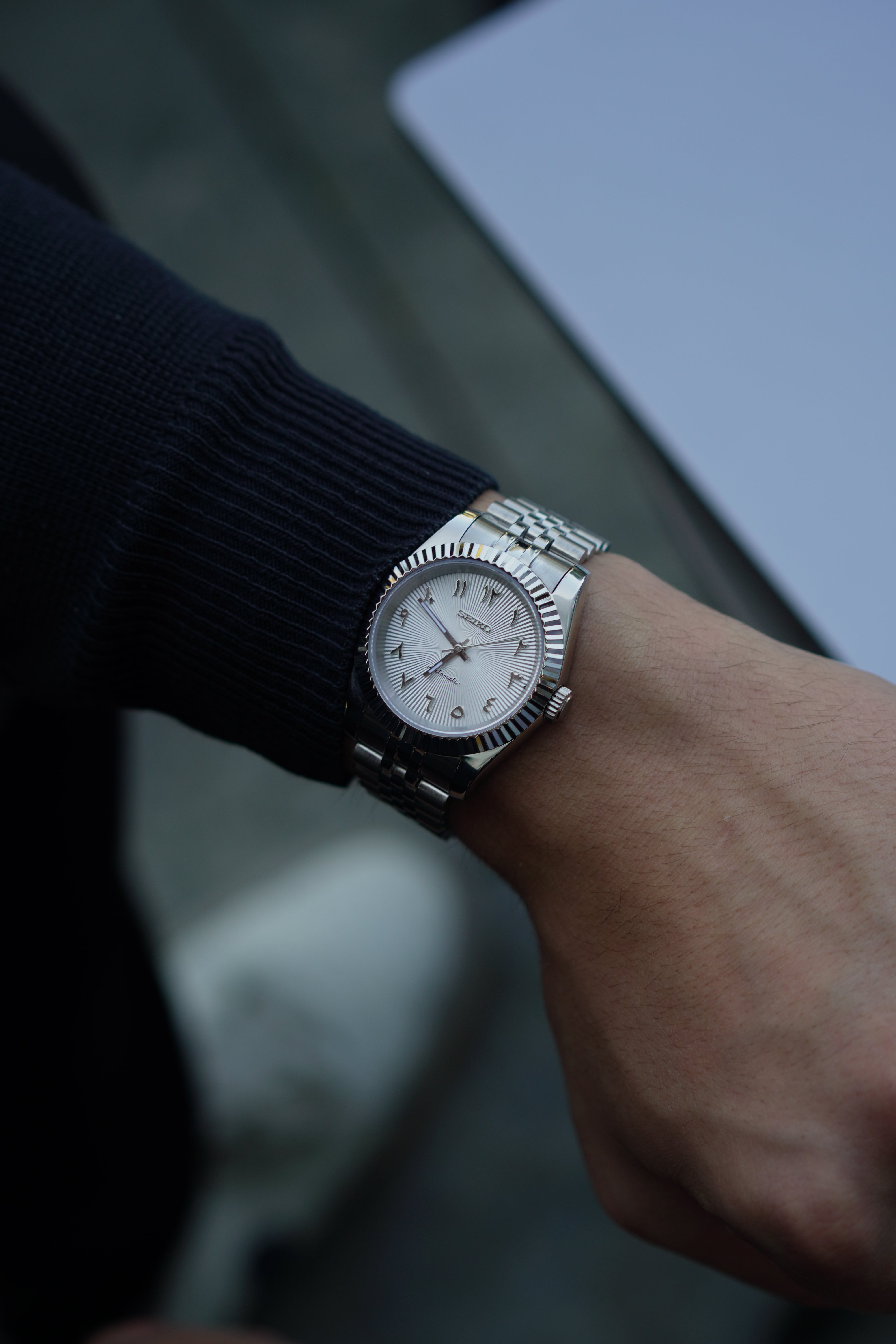 Seiko Datejust White Arabic Dial