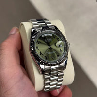 Seiko Day-Date Olive Arabic Dial