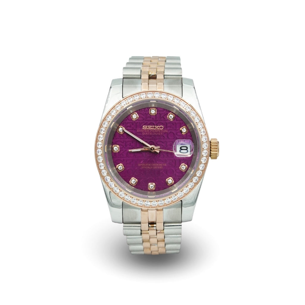 Seiko Datejust Maroon Eclipse Dial