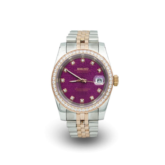 Seiko Datejust Maroon Eclipse Dial