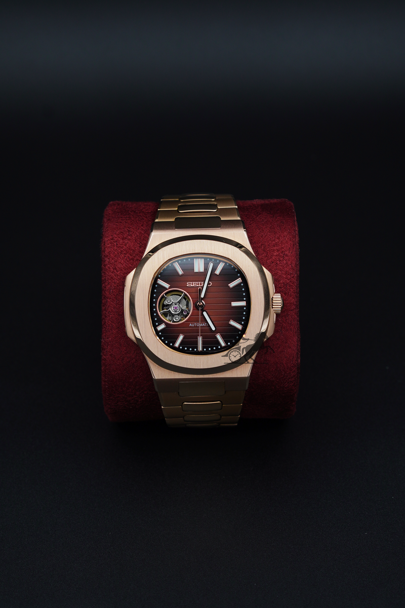 Seiko Nautilus Rose Gold Open Heart