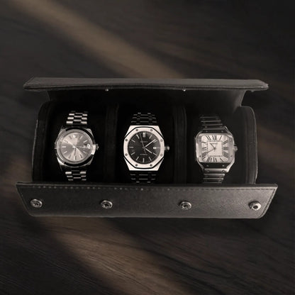Triple Leather Watch Case
