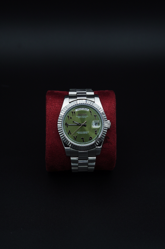 Seiko Day-Date Olive Arabic Dial