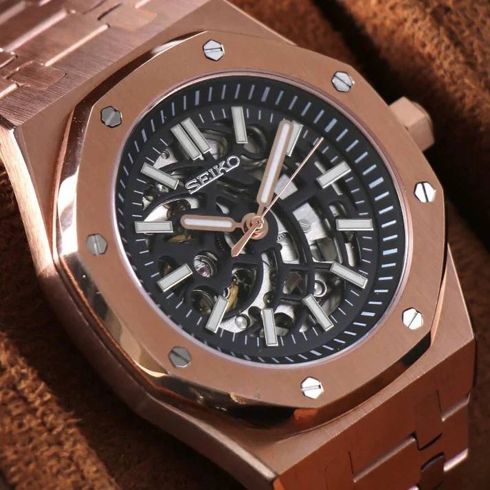 Seiko Royal Oak Rose Gold Skeleton