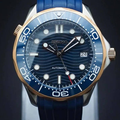 Seiko Seamaster Rose Gold & Blue