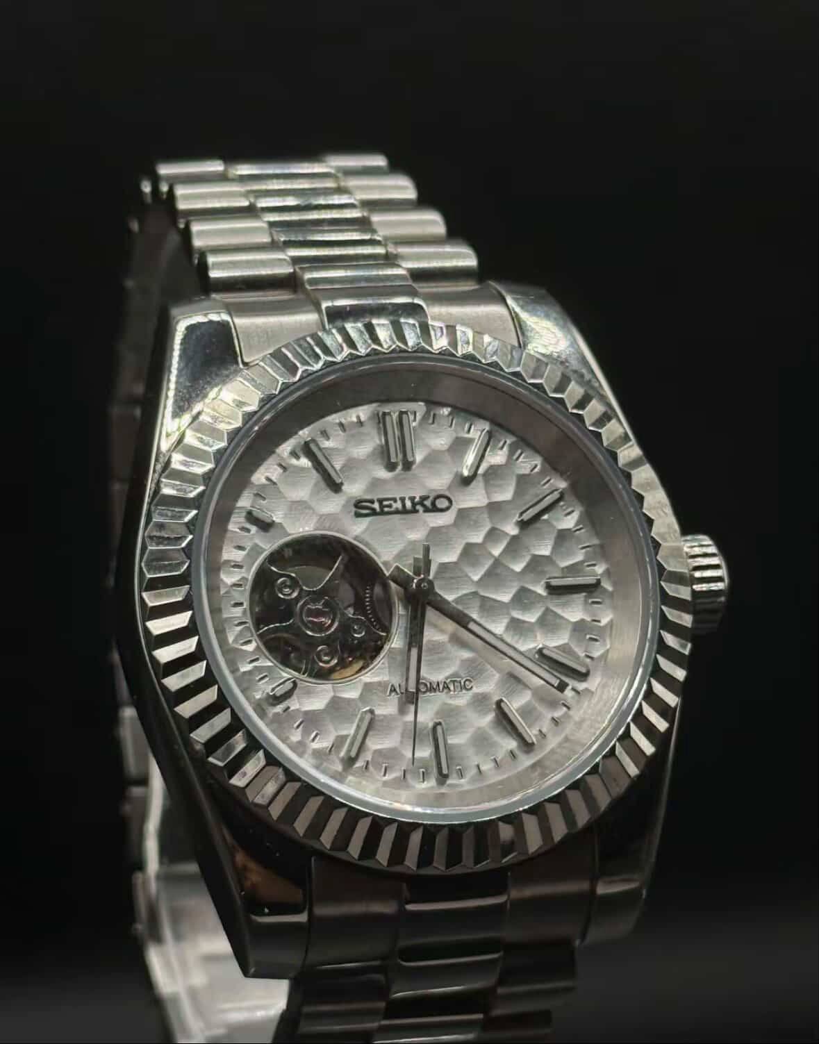 Seiko Datejust Silver Textured Dial