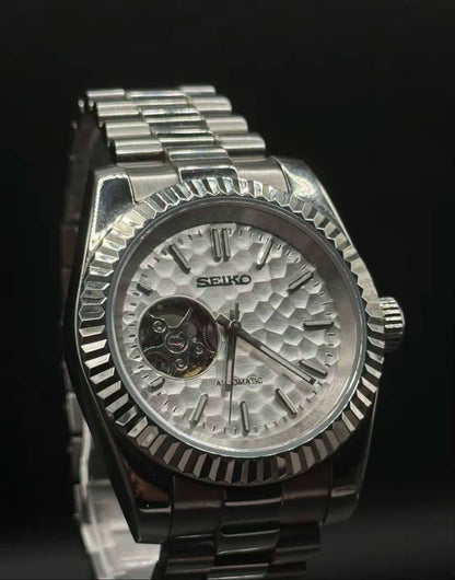 Seiko Datejust Silver Textured Dial