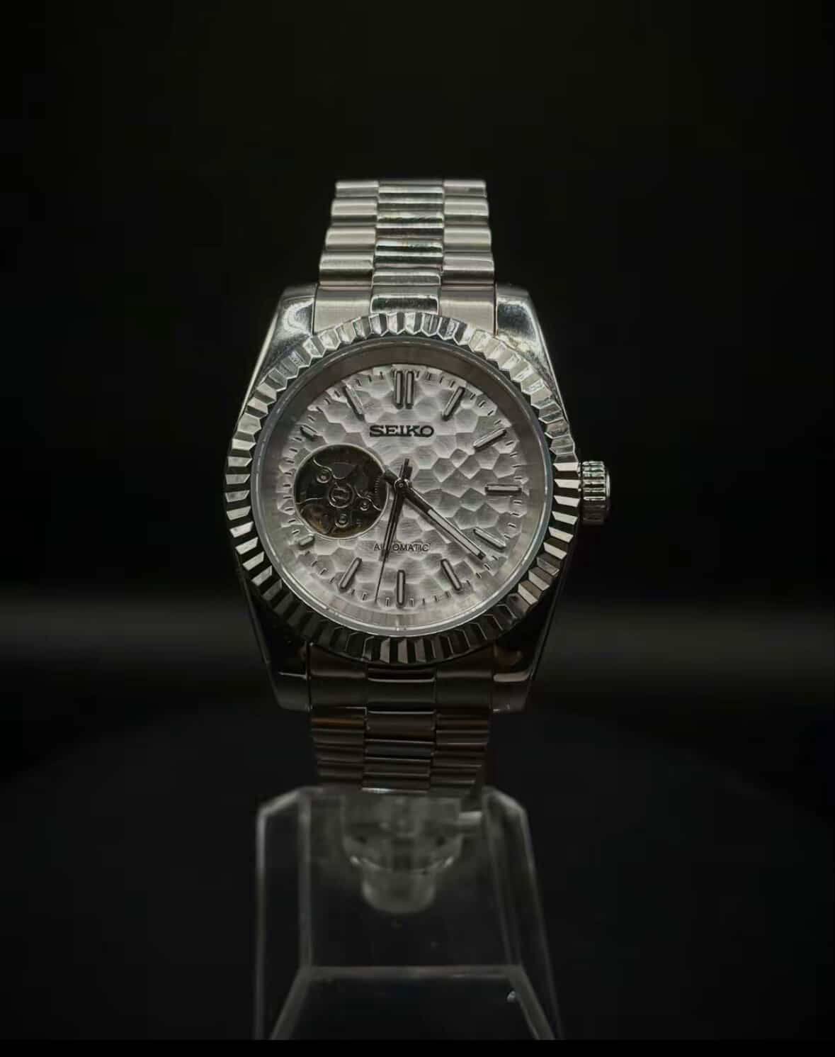 Seiko Datejust Silver Textured Dial