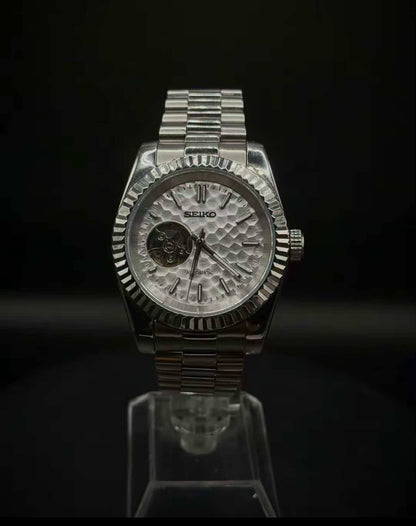 Seiko Datejust Silver Textured Dial